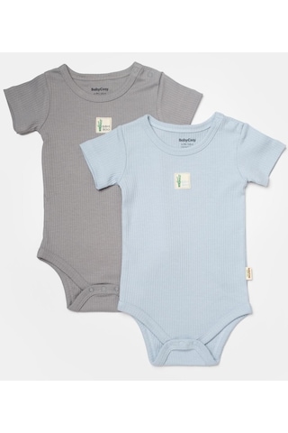 BabyCosy Organik 2 Li Kısa Kollu Body Csyb9017 001