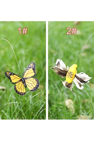 Besthome1 Güneş Enerjili Uçan Kelebek Ve Kuş - Doğal Hareket Bahçe Dekoru