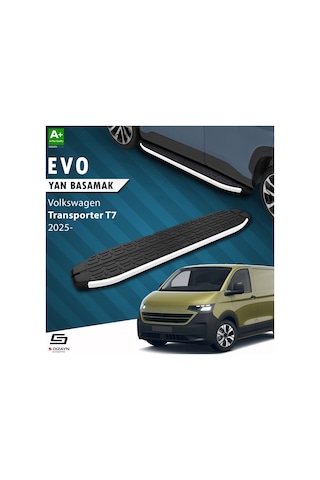 S-dizayn Volkswagen Transporter T7 Kısa Şase Evo Aluminyum Yan Basamak 223 Cm 2025 Üzeri A+ Kalite