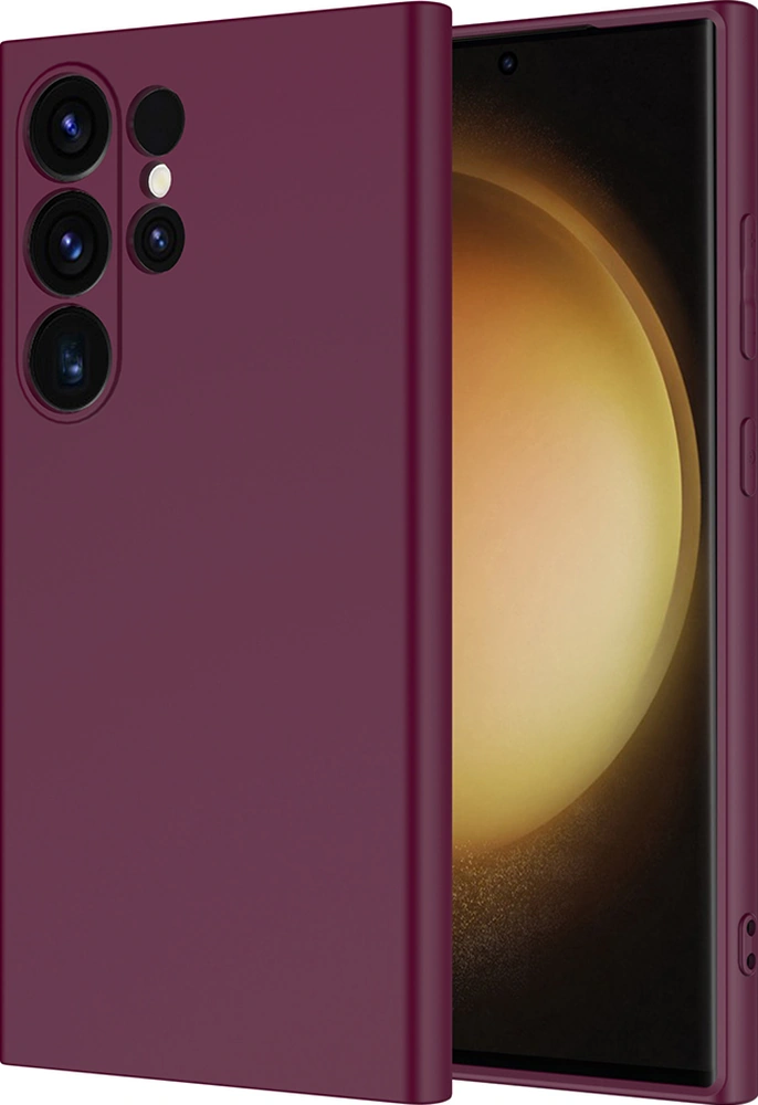 Samsung Galaxy Uyumlu S25 Ultra Kılıf Lansman İçi Kadife Kamera Korumalı Mara Silikon Kılıf-koyu Mor Koyu Mor