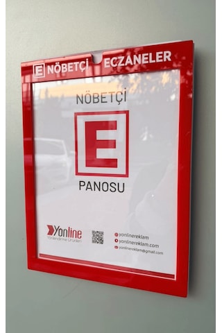 Nöbetçi Eczane Bilgilendirme Panosu Pratik Kullanım Kendinden Yapışkanlı