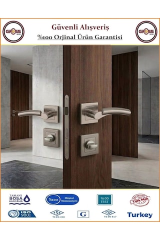 Sofuoğlu Batum Rozetli Kapı Kolu - Nikel Saten - Wc Banyo