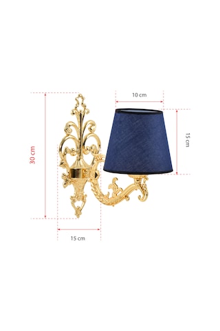 DEDE ZAMAK APLİK GOLD MAVİ ŞAPKALI Altın