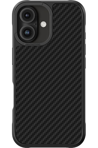 İphone 16 Uyumlu Kılıf Magsafe Şarj Özellikli 1500d Aramid Fiber Amazingthing Titan Max Serisi Kapak Siyah