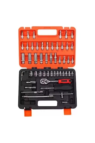 Oto4 Germany Cr-v Max 1/4 Cırcırlı 53 Parça Lokma Anahtar Takımı Bits Uç Seti Tam Set