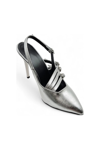 Silvera Gümüş Kadın Stiletto Topuklu Ayakkabı Gümüş