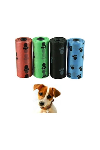 Büro Ev Evcil Hayvanı İçin 3adet Pati Desenli Kaka Poşeti Seti