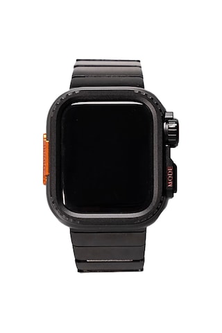 Apple Uyumlu Watch Ultra 2 49mm Redclick Krd-126 Kordon + Sert Kasa Koruyuculu Metal Kordon