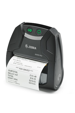 Zebra Zq320 Plus Thermal Bluetooth 102 Mm/s 203 Dpi Mobil Kemer Yazıcı + Adaptör