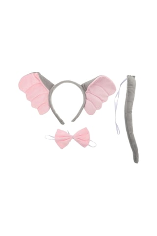 Fil Cosplay Aksesuarları Seti Fil Kulakları Başlık Kuyruk Papyonlu Hayvan Kostüm Aksesuarları Hy Diğer