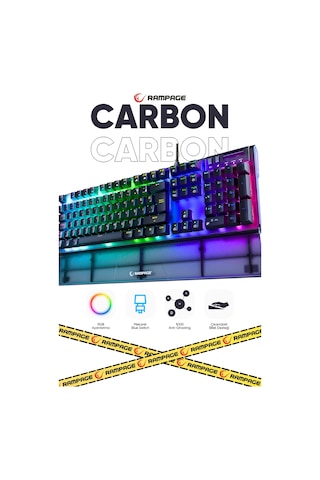 Full Rgb Carbon Mekanik Klavye Qbilek Destek Blue Gaming Klavye Oyuncu Klavye Antighosting Hot Swap