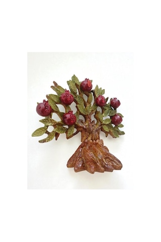 Dekoratif Nar Ağacı Duvar Süsü El Yapımı Nar Figürlü Obje Bereket Ve Bolluk Simgesi Ev Ve Ofis Duvar Süsü