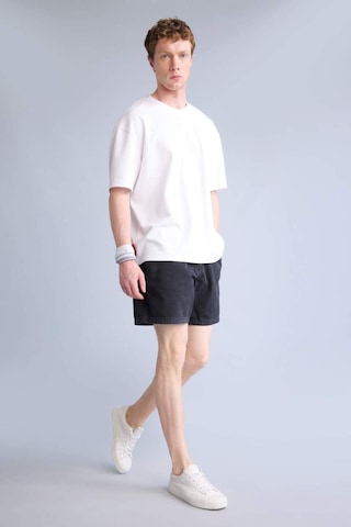 Defacto Relax Fıt Beli Lastikli Bermuda Jean Şort H7293ax26smnm40 Siyah-nm40