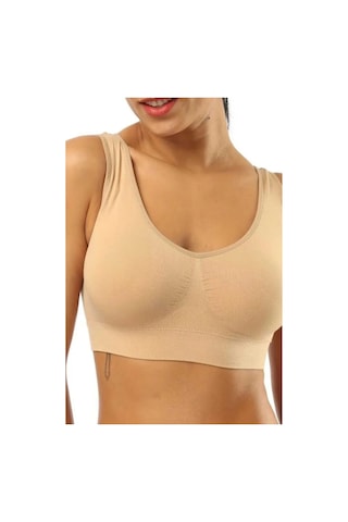 Fit Women Kalın Askılı Pedsiz Büstiyer Korsesi Seamless 5050 Bej