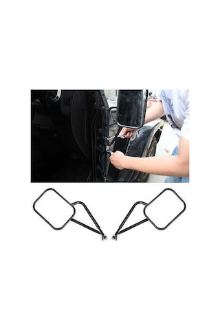 Wondernest 2 Adet Jeep Wrangler Jk 2007-2017 Araba Kapı Kapalı Dikdörtgen Yan Dikiz Aynası Geri Vites Aynaları Diğer