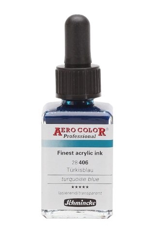 Schmincke Aero Color Turquoise Blue 406 Mürekkep 28ml