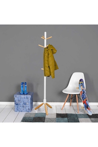 Handy Mate Valencia Döner Kollu Masif Askılık-beyaz-naturel 46x176x46 Cm Gxyxd Diğer