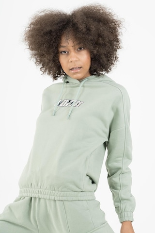 Maraton Sportswear Comfort Kadın Kapşonlu Uzun Kol Basic Açık Yeşil Sweatshirt 22973-açık Yeşil