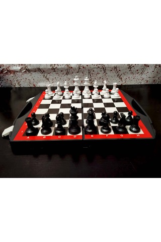 Kutulu Çantalı Satranç Takımı Plastik Chess Oyun Seti