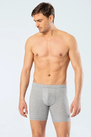 Cacharel 1336 Erkek Bel Bantlı Likralı Uzun Paçalı Boxer-gri Gri