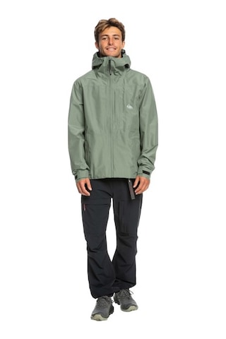 Quiksilver Over Cast Gore Tex Erkek Yeşil Ceket Siyah