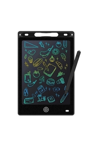 20 Inc Renkli Lcd Grafik Dijital Kalemli Çizim Tableti Yazı Tahta Not Yazma Eğitim Tableti Siyah Çok Renkli
