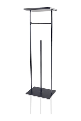 The Mia Tepsili Tuvalet Kağıdı Stand - Siyah - 54x15x12 Cm