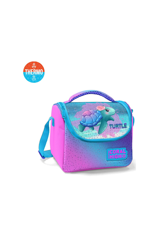 Coral High Kız Çocuk Pembe Lavanta Kaplumbağa Okul Beslenme Çantası - Thermo Yalıtımlı Sku: Smg8690010565723 Açık