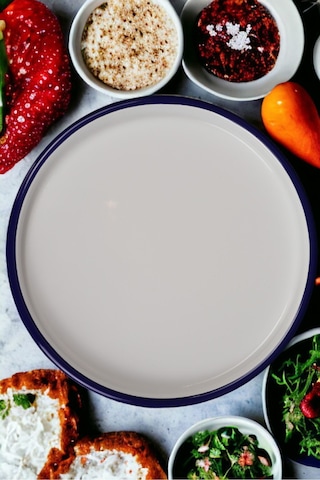30 No Servis Tabağı Tepsisi Supla Pasta Tabağı Servis Tabağı Lacivert