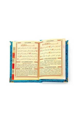 10 Adet - Kadife Kaplı Yasin Kitabı - Cep Boy - Petrol R