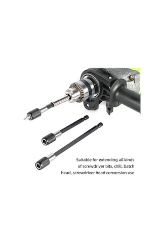Ximistore9 3 Adet Manyetik Uzatma Ucu - 1/4" Altıgen Şaftlı Matkap Uçları