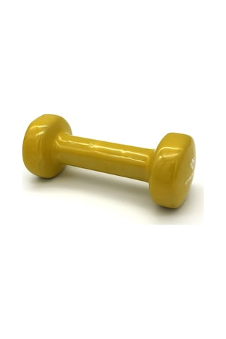 Alin Sport Vinyl Kaplı Dambıl 1 Kg Fitness, Pilates Ve Ev Egzersiz Ağırlığı Sarı