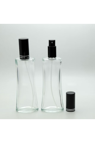 Boş Parfüm Şişesi 100 Ml 10 Adet Siyah Kapak Metal Valf Eyfel Boş Şişe