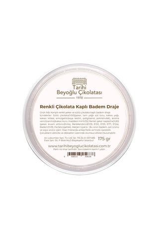Renkli Çikolata Kaplı Badem Draje 150 Gr