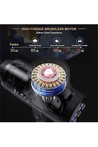 Ww Masaj Tabanca 30 Hızlar Lcd Masaj Tabancası Kas Siyah Gun Masaj Mg47229-siyah Siyah