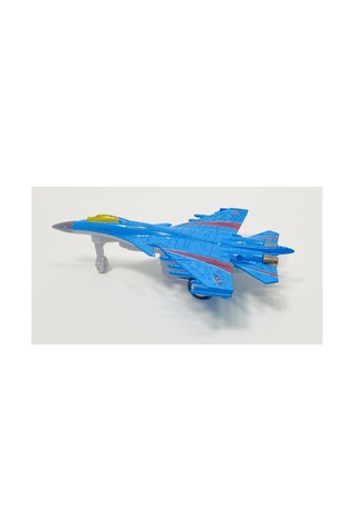 Metal Savaş Uçağı Mavi Işıklı Sesli F16 Model