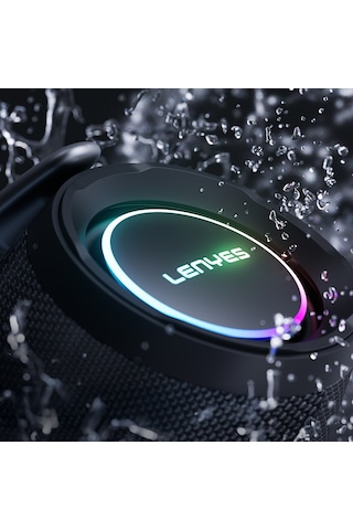 Lenyes Boost X Serisi Rgb Işıklı Çift Mikrofonlu Taşınabilir Bluetooth Hoparlör V5.3 600w Siyah