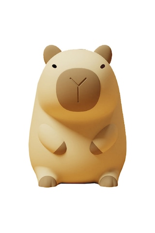 Vkemall Kapibara Desenli Led Şarjlı Yatak Odası Lambası - Uyku Arkadaşı, Dokunarak Aç/kapat Sari