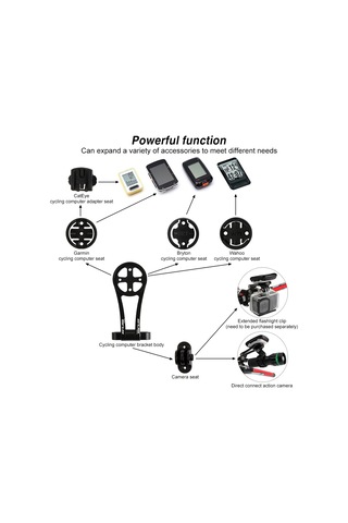 Symbee Gub G696 Çelik Alüminyum Bisiklet Metre Tutucu: Ayarlandırabilir Açı, Hafif Ve Dayanıklı, Çok Fonksiyonlu Metre Ve Aksesuar Uyumlu Siyah Siyah