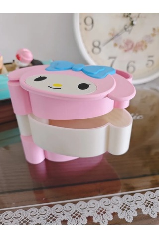 My Melody Şekilli Çekmeceli Düzenleyici Kutu Beyaz