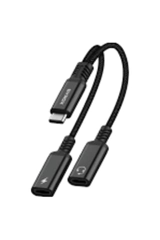 Type-c Converter, Type-c To 1x Şarj & 1x Kulaklık Aux , 2 Si 1 Arada Adaptör Kulaklık Ve Şarj