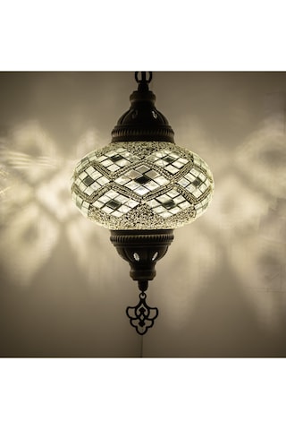 Dekoratif Mozaik Avize Tekli Sarkıt Gece Lambası Renkli