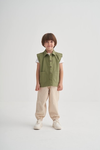 Cigit Gabardin Yelek 2-7 Yaş Olive Olive