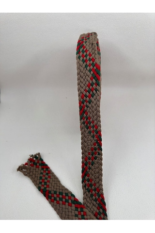 Paşateks 4 Cm Örme Kemer Şerit-1 Metre Çantalarda,kemer Olarak Kullanılmaktadır -kahve
