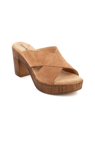 Hush Puppies Bala 624239 Hakiki Deri Kadın Terlik Sand Kum