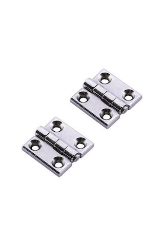 Lexroo Yaprak Menteşe Metal 2 Adet 30x30 Mm Gümüş Krom Kapi Pencere Dolap Mobilya Kapak Menteşe