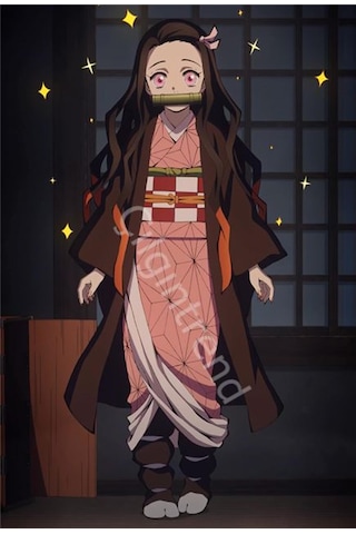 Demon Slayer Şeytan Avcısı Anime Nezuko Kamado Poster-çerçevesiz