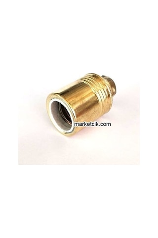 Marketcik Dekoratif E14 Düz Sarı Metal Duylar