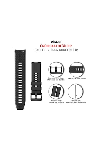 Honor Magic Watch 2 46 Mm Kordon Kayış Klasik Silikon Kordon Metal Tokalı K23 Col8267-9-mavi