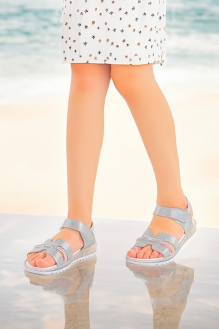 Kiko Kids Kız Çocuk Sandalet Arz 2345 Gümüş